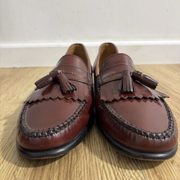 G.H. Bass Weejuns Layton Kiltie Loafer Men’s 12 D  Burgundy Leather USA Made Vtg main image 8